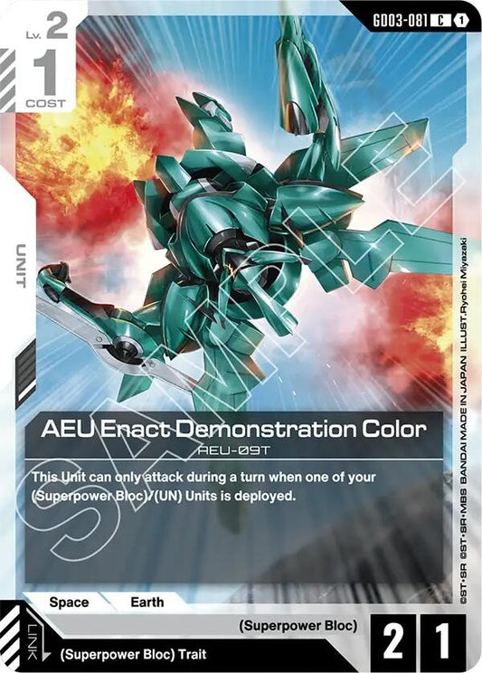 Image for AEU Enact Demonstration Color [GD03-081] - Gundam Card Game