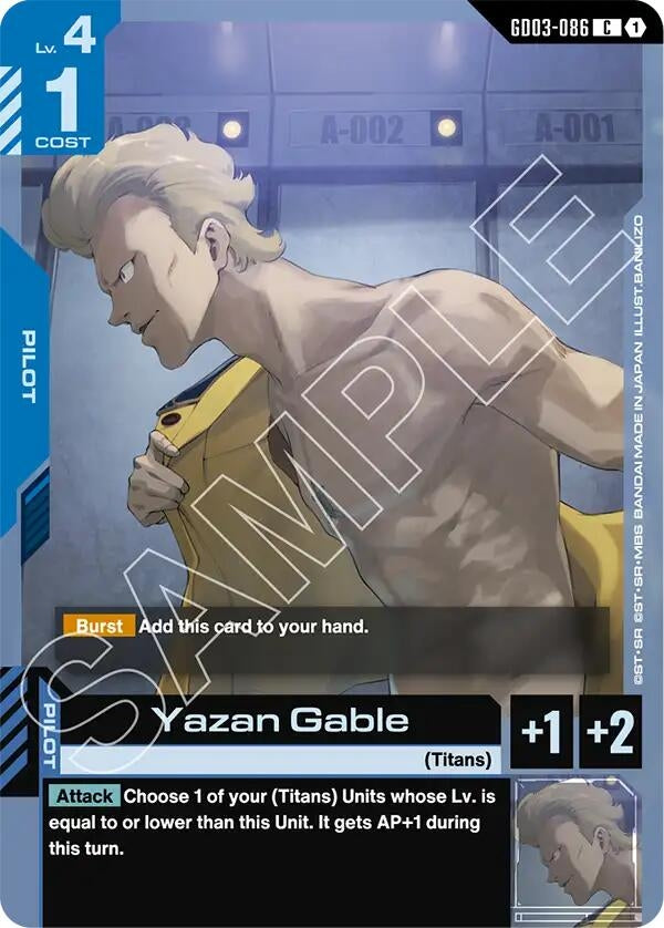 Image for Yazan Gable [GD03-086] - Gundam Card Game