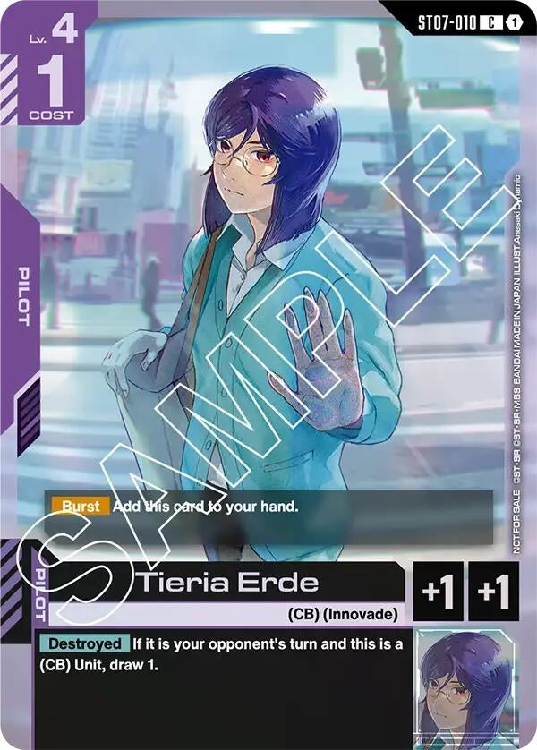 Image for Tieria Erde (Store Tournament Participant Pack 03) [ST07-010] - Gundam Card Game