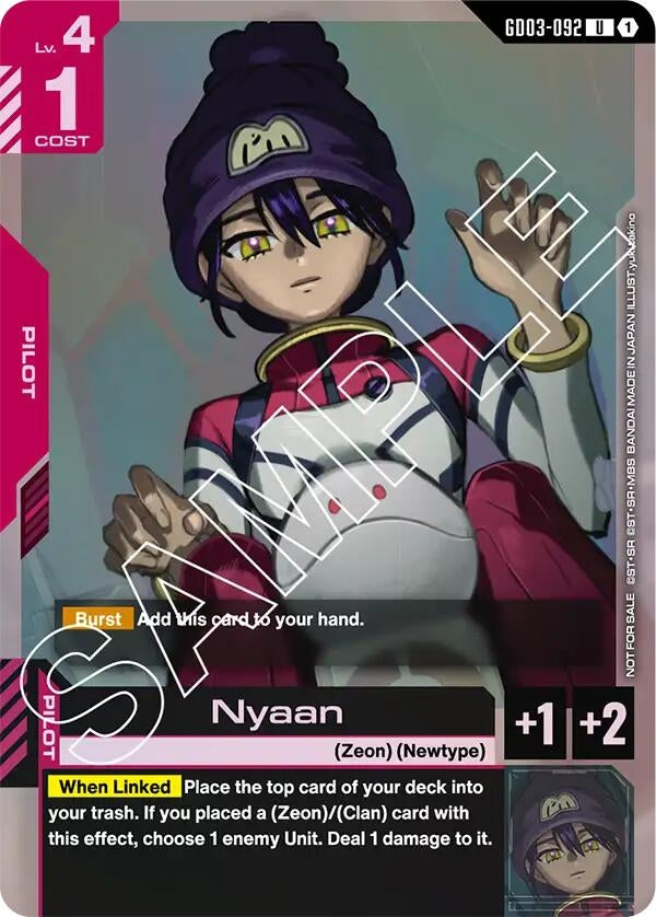 Image for Nyaan (Store Tournament Participant Pack 03) [GD03-092] - Gundam Card Game