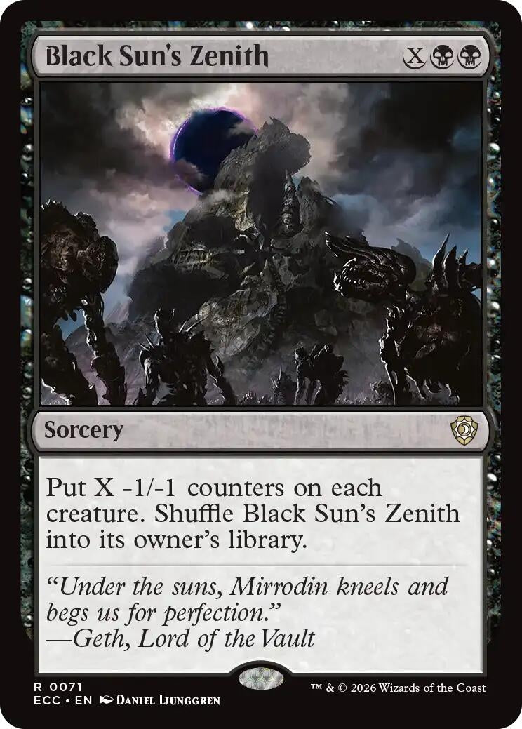 Image for Black Sun's Zenith [71] - Magic: The Gathering