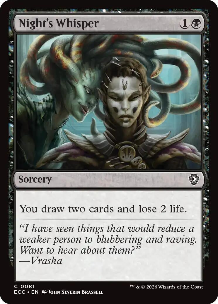 Image for Night's Whisper [81] - Magic: The Gathering