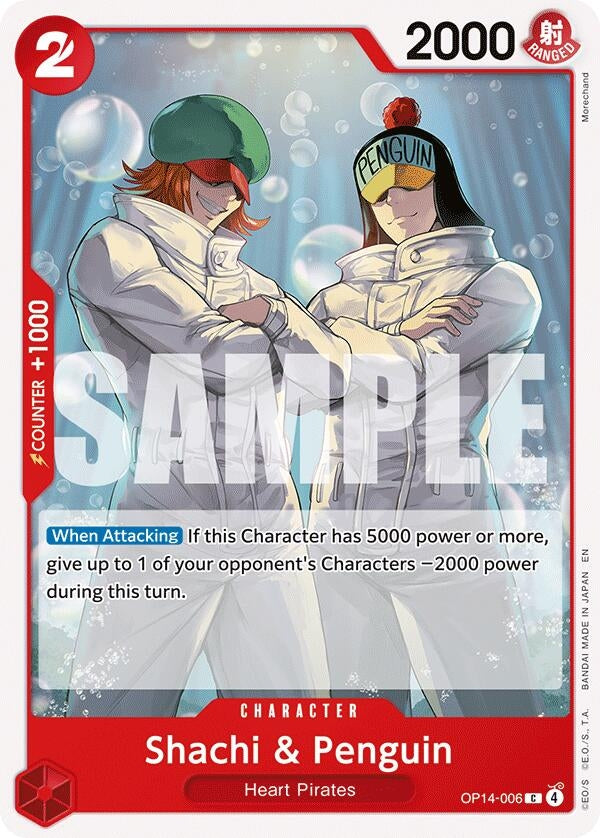 Image for Shachi & Penguin [OP14-006] - One Piece Card Game