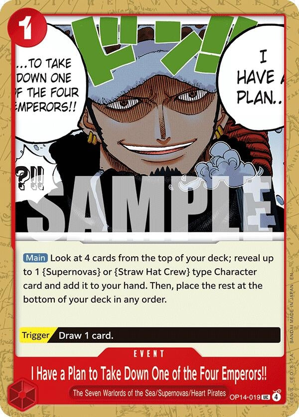 Image for I Have a Plan to Take Down One of the Four Emperors!! [OP14-019] - One Piece Card Game
