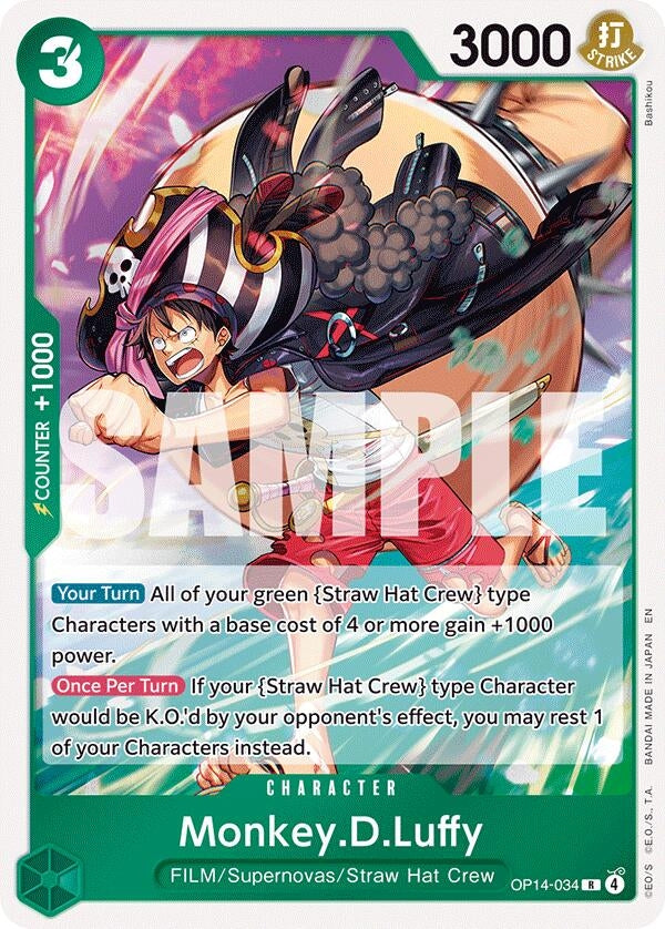 Image for Monkey.D.Luffy - OP14-34 [OP14-034] - One Piece Card Game