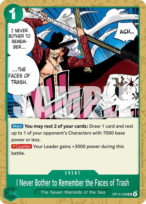 Image for I Never Bother to Remember the Faces of Trash [OP14-038] - One Piece Card Game