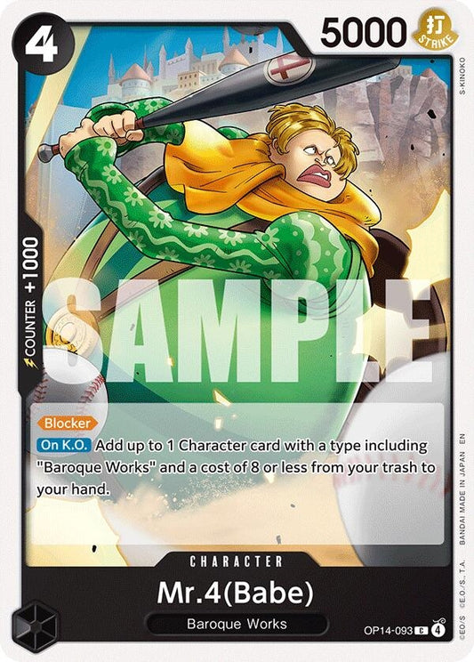 Image for Mr.4(Babe) [OP14-093] - One Piece Card Game