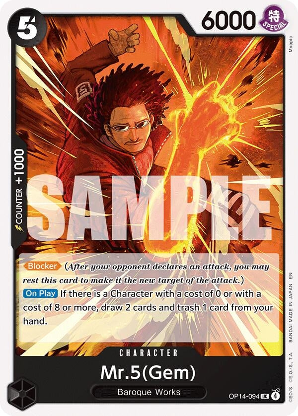 Image for Mr.5(Gem) [OP14-094] - One Piece Card Game