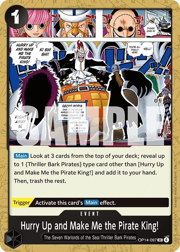 Image for Hurry Up and Make Me the Pirate King! [OP14-097] - One Piece Card Game
