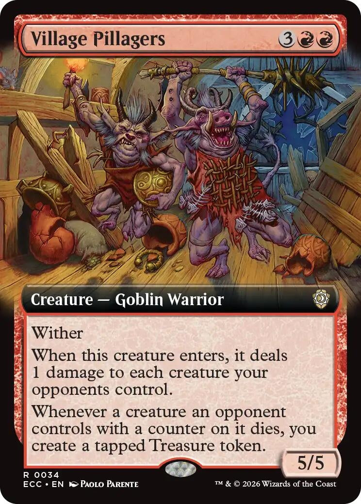 Image for Village Pillagers (Extended Art) [34] - Magic: The Gathering
