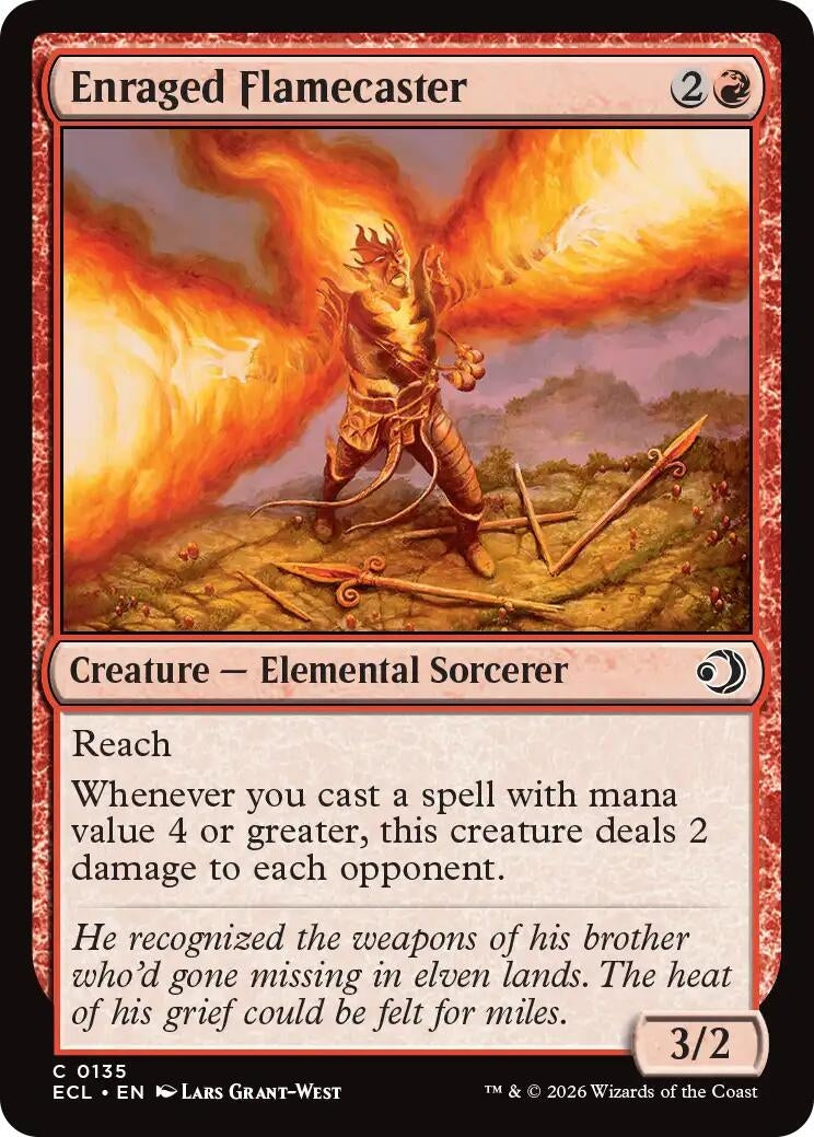 Image for Enraged Flamecaster [135] - Magic: The Gathering