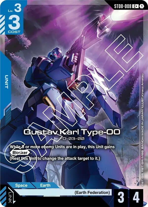 Image for Gustav Karl Type-00 (C+) [ST08-008] - Gundam Card Game