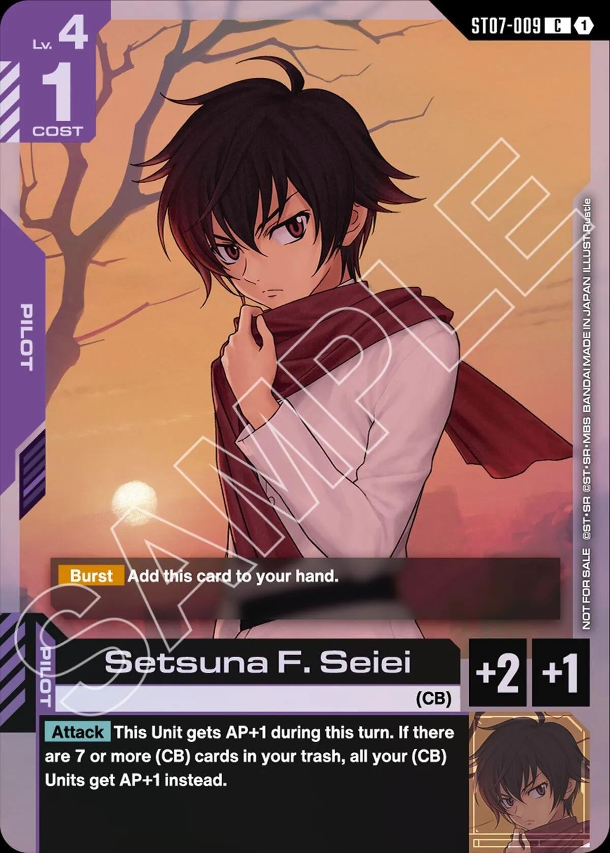 Image for Setsuna F. Seiei (ST07 Release Event) [ST07-009] - Gundam Card Game