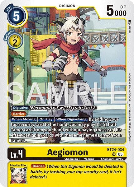 Image for Aegiomon [BT24-034 SR] - Digimon Card Game