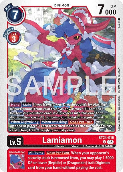 Image for Lamiamon [BT24-016 U] - Digimon Card Game