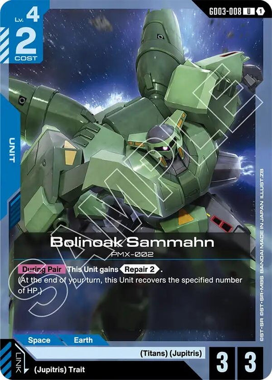 Image for Bolinoak Sammahn [GD03-008] - Gundam Card Game