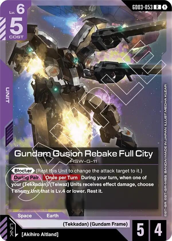 Image for Gundam Gusion Rebake Full City [GD03-053] - Gundam Card Game