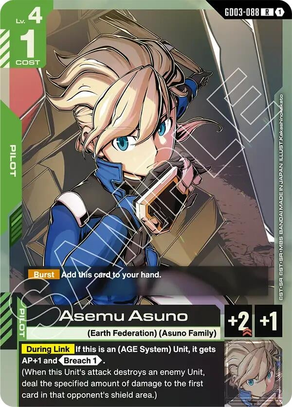 Image for Asemu Asuno [GD03-088] - Gundam Card Game