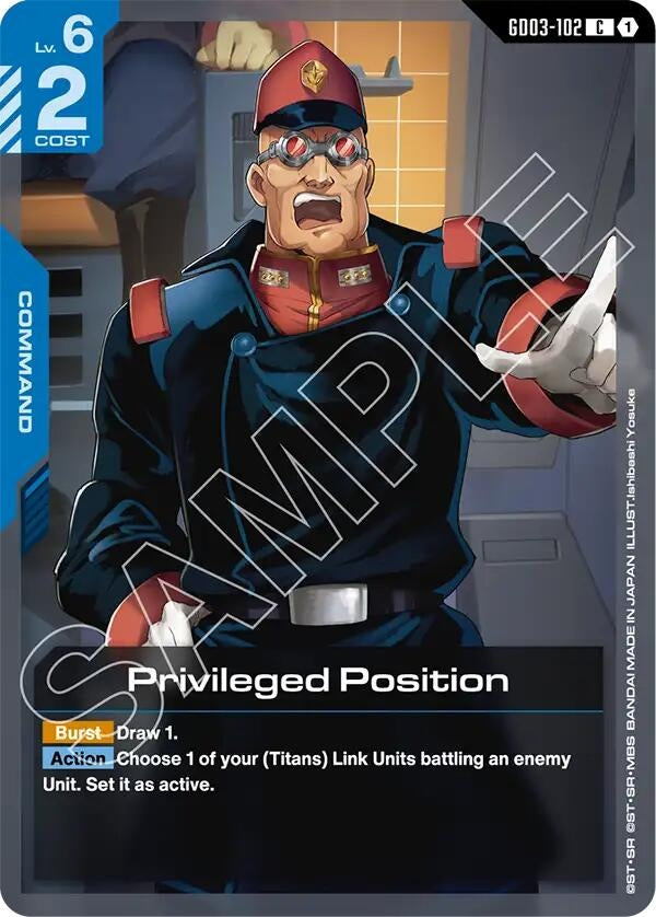 Image for Privileged Position [GD03-102] - Gundam Card Game