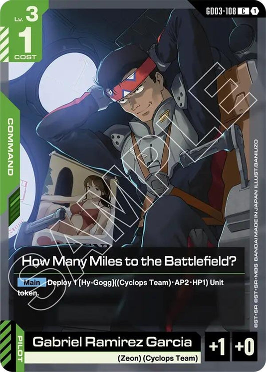 Image for How Many Miles to the Battlefield? [GD03-108] - Gundam Card Game