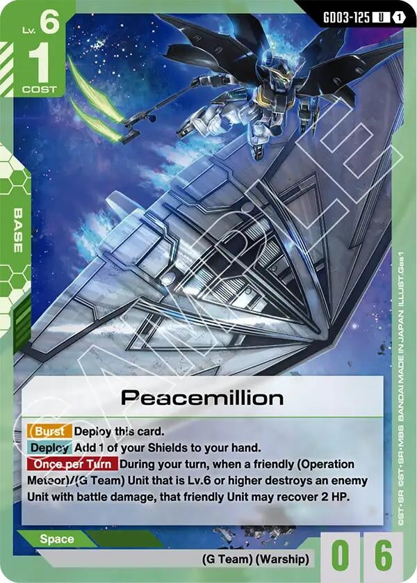 Image for Peacemillion [GD03-125] - Gundam Card Game