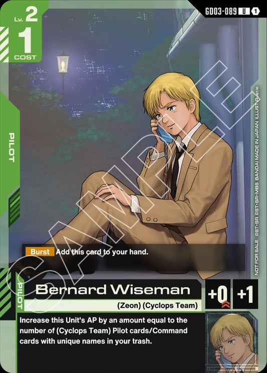 Image for Bernard Wiseman (GD03 Release Event) [GD03-089] - Gundam Card Game
