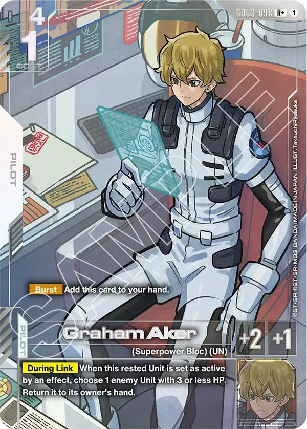 Image for Graham Aker (R+) [GD03-098] - Gundam Card Game