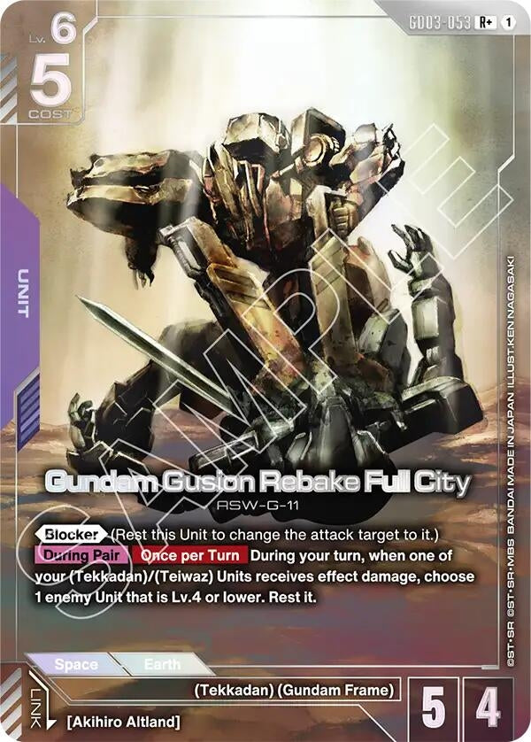 Image for Gundam Gusion Rebake Full City (R+) [GD03-053] - Gundam Card Game