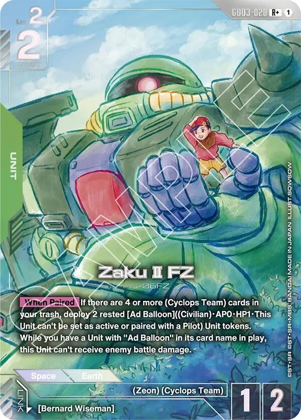 Image for Zaku II FZ (R+) [GD03-020] - Gundam Card Game