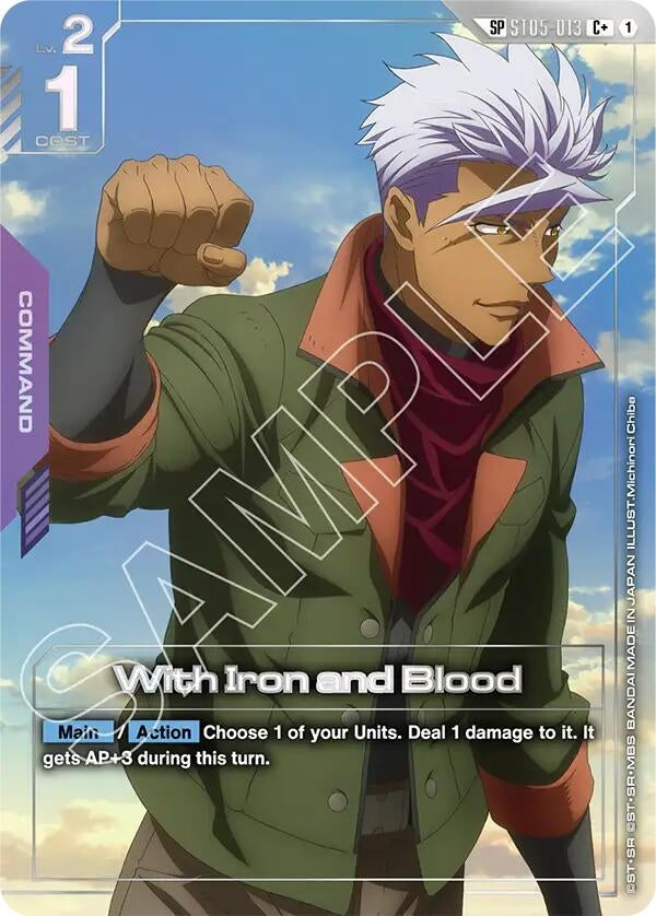 Image for With Iron and Blood (SP) (C+) [ST05-013] - Gundam Card Game