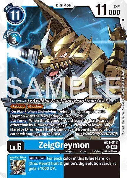 Image for ZeigGreymon [AD1-013 R] - Digimon Card Game