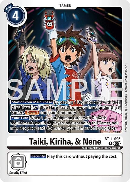 Image for Taiki, Kiriha, & Nene (Reprint) [BT11-095 R] - Digimon Card Game