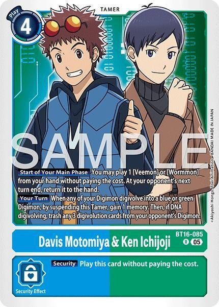 Image for Davis Motomiya & Ken Ichijoji (Reprint) [BT16-085 R] - Digimon Card Game