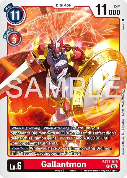 Image for Gallantmon - BT17-016 (Reprint) [BT17-016 R] - Digimon Card Game