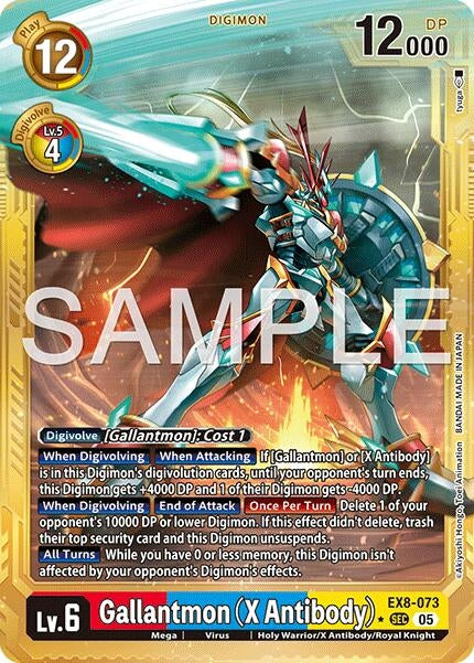 Image for Gallantmon (X Antibody) (Gold Border) [EX8-073 SEC] - Digimon Card Game