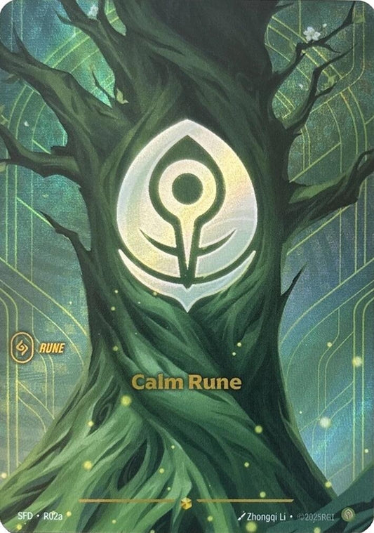 Image for Calm Rune (Alternate Art) [R02a] - Riftbound: League of Legends Trading Card Game