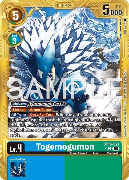 Image for Togemogumon (Gold Border) [BT16-021 C] - Digimon Card Game