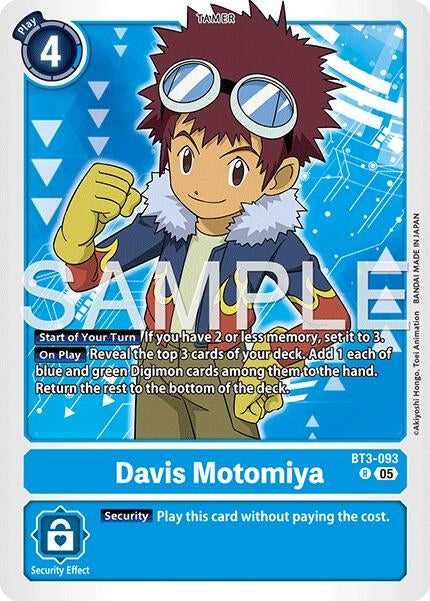 Image for Davis Motomiya (Reprint) [BT3-093 R] - Digimon Card Game