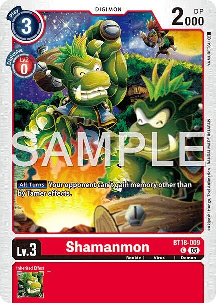 Image for Shamanmon (Reprint) [BT18-009 C] - Digimon Card Game