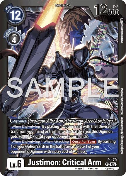 Image for Justimon: Critical Arm [P-179 P] - Digimon Card Game