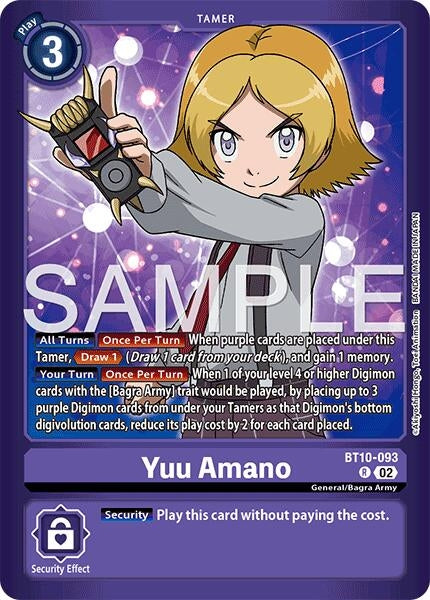 Image for Yuu Amano [BT10-093 R] - Digimon Card Game