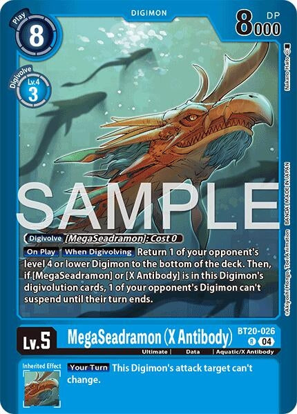 Image for MegaSeadramon (X Antibody) [BT20-026 R] - Digimon Card Game