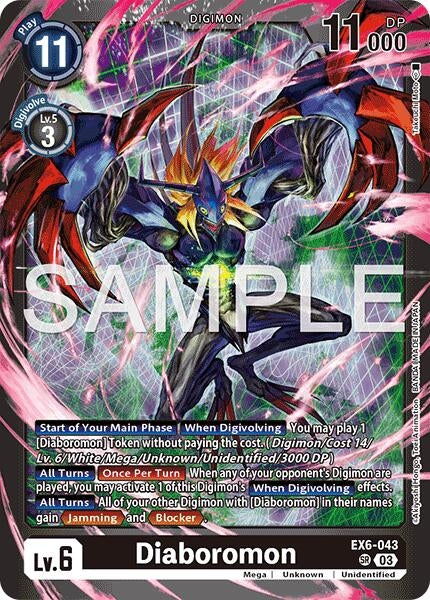 Image for Diaboromon [EX6-043 SR] - Digimon Card Game