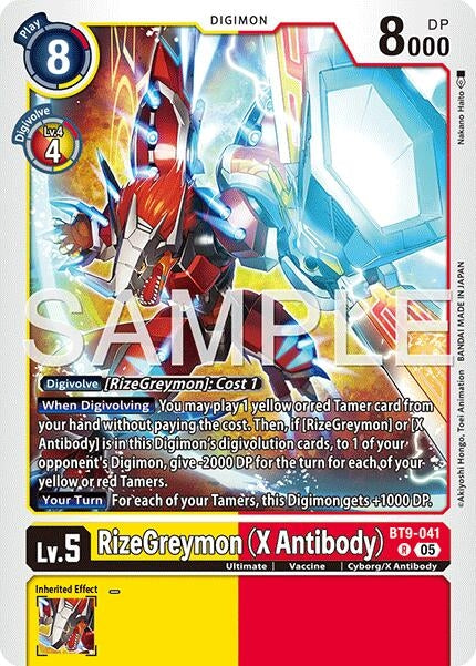 Image for RizeGreymon (X Antibody) (Reprint) [BT9-041 R] - Digimon Card Game
