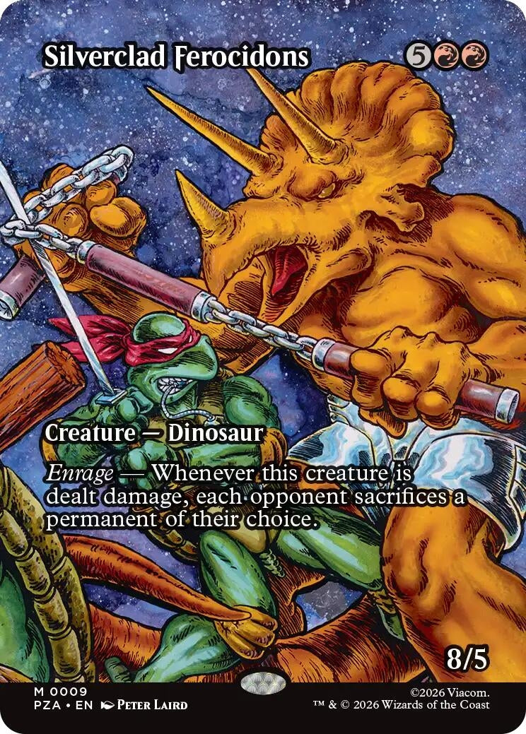 Image for Silverclad Ferocidons (Borderless) [9] - Magic: The Gathering