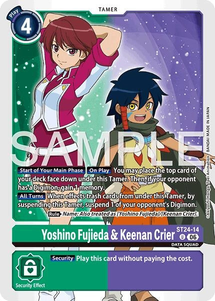 Image for Yoshino Fujieda & Keenan Crier [ST24-14 U] - Digimon Card Game
