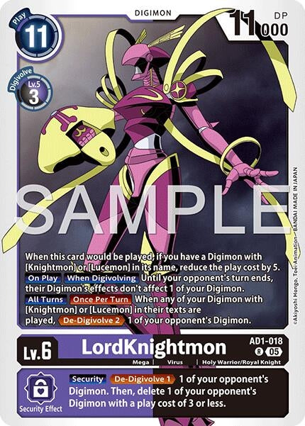 Image for LordKnightmon - AD1-018 [AD1-018 R] - Digimon Card Game