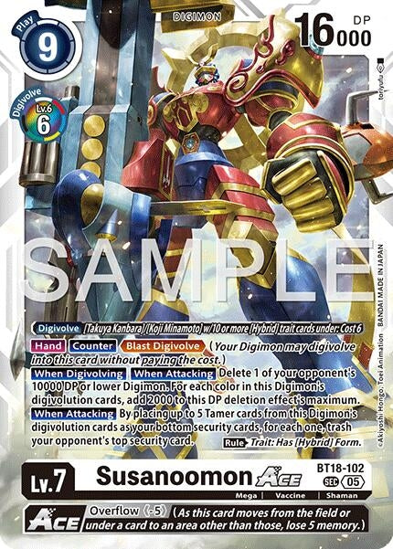 Image for Susanoomon ACE (Reprint) [BT18-102 SEC] - Digimon Card Game