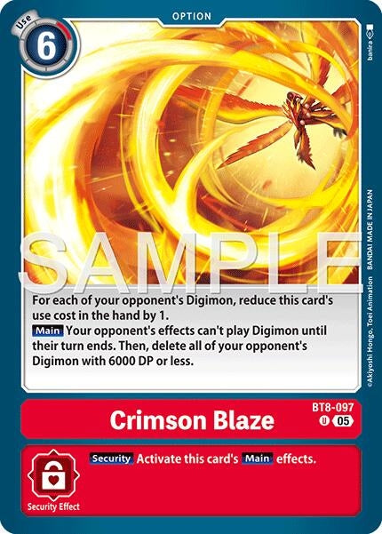 Image for Crimson Blaze (Reprint) [BT8-097 U] - Digimon Card Game
