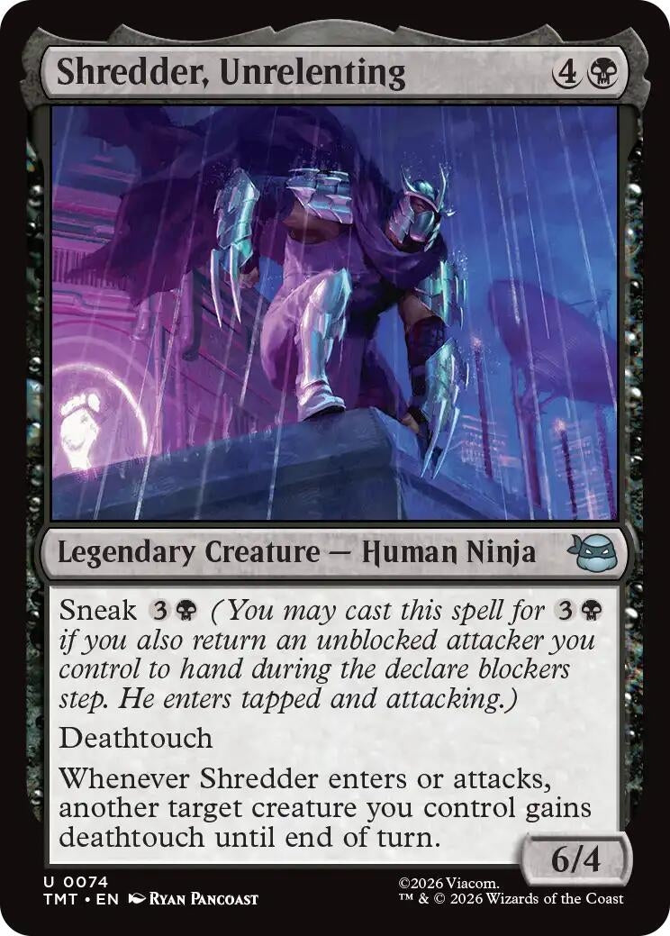 Image for Shredder, Unrelenting [74] - Magic: The Gathering